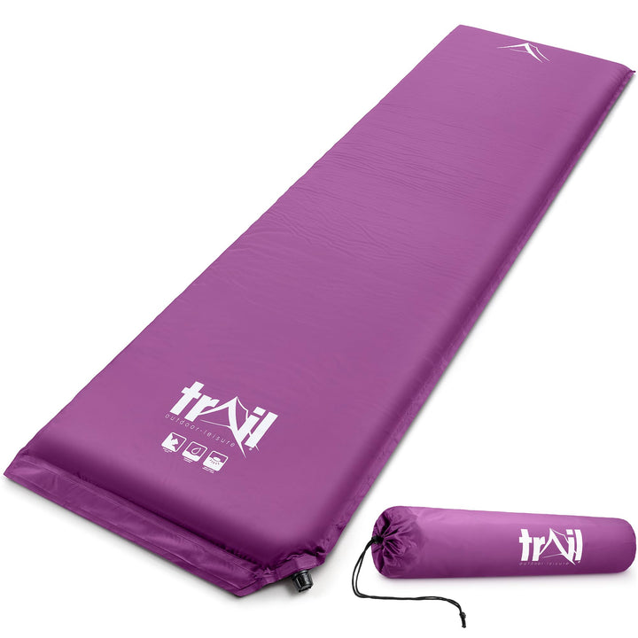 Trail Einzel Isomatte Selbstaufblasend, 5 cm Dicker Memory-Schaum, Isomatte Winter Aufblasbar Ultral