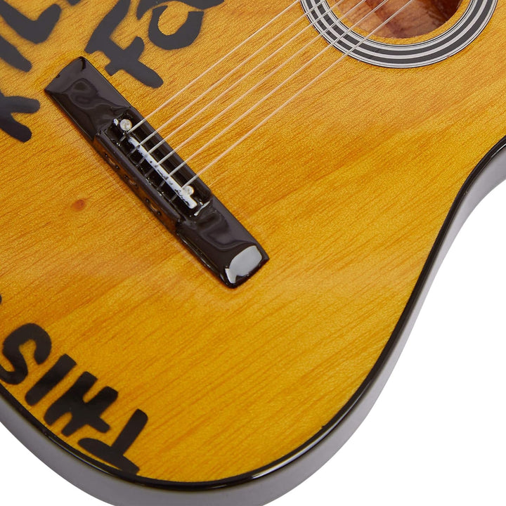 AXMAN Woody Guthrie – Miniatur-Gitarren-Nachbildung – Musikgeschenke – handgemachtes Ornament im Mas