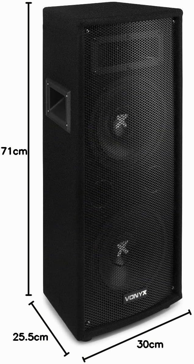 VONYX SL28 - PA Lautsprecher Box 2er Set, Passiv Speaker 2X 8 Zoll - 1600 Watt Peak - Disco Lautspre