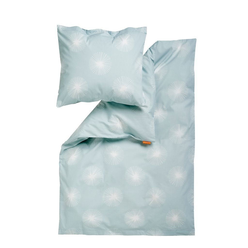 Leander Baby-Bettwäsche aus Baumwolle Flora (70x100 / 40x45) in blau/Misty Blue