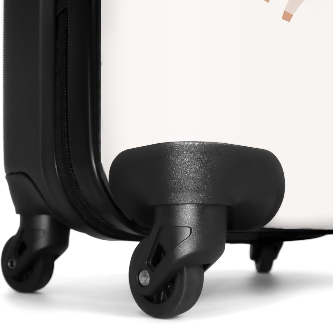 NoBoringSuitcases.com® Kinderkoffer Mädchen - Koffer Kinder - Hartschalenkoffer Einhorn - Koffer Ros