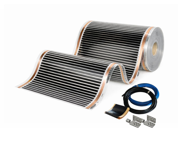 Calorique Fussbodenheizung Infrarot Heizfolie 50 cm Heizung Set 150W/m² - 1,0 m²