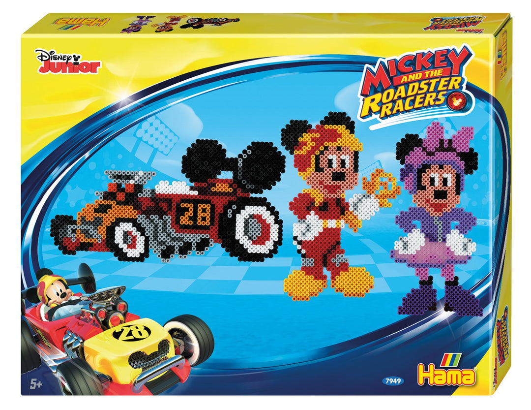 Hama 7949 - Geschenkpackung Micky und die flinken Flitzer, ca. 4000 Bügelperlen und 2 Stiftplatten