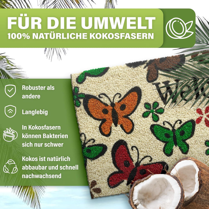 Fussmatte Kokos [Wetterfest] - extrem robust - Fussabtreter aussen - die Kokosmatte Fussmatte aussen