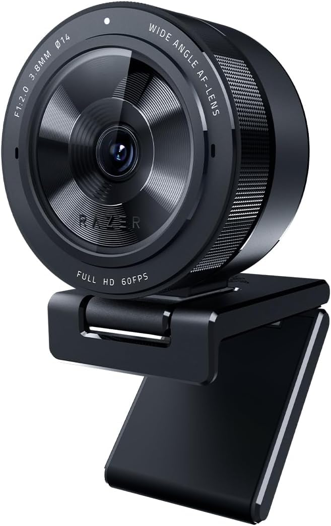 Razer Kiyo V2 – 4K 30FPS Webcam und KI-gestützter Bildausrichtung - 1080p 60FPS, integrierte Abdecku