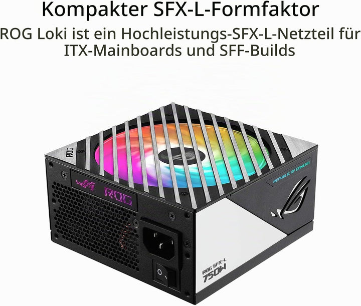 ASUS ROG Loki SFX-L 750W Platinum (Vollmodulares Netzteil, 80+, Lambda A Zertifiziert, 120mm PWM ARG