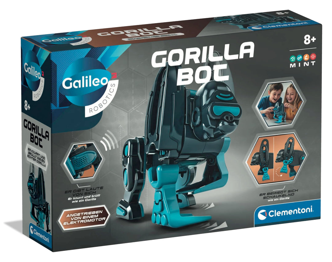 Clementoni Galileo Robotic Gorilla Bot - Spielzeug-Roboter AFFE für Kinder ab 8 Jahren - Inkl. eigen