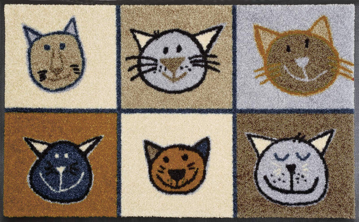 wash+dry Fussmatte, Miau Miau 50x75 cm, innen und aussen, waschbar
