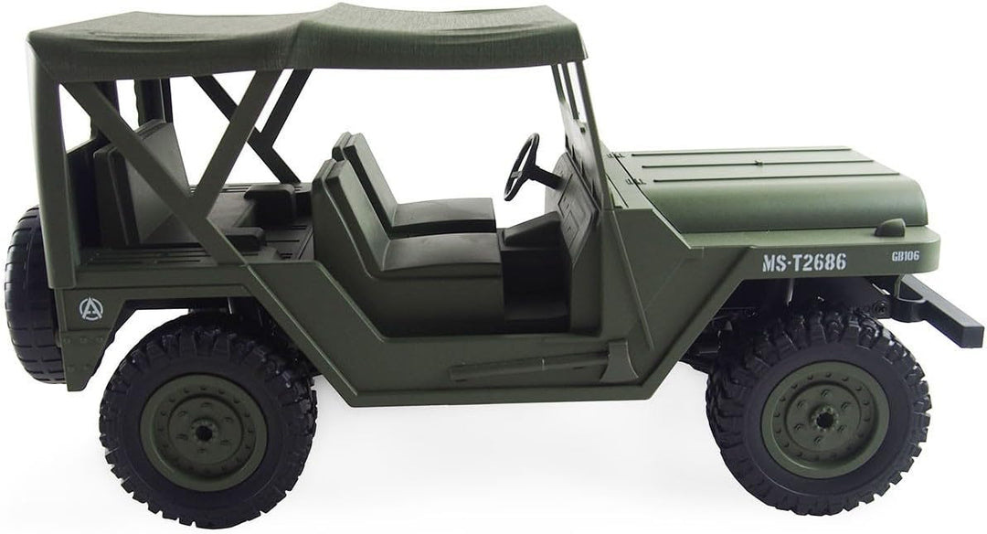 Amewi Unisex Jugend U.S. Militär Geländewagen 1:14 RC Modellauto Elektro Allradantrieb RTR 2,4 GHz,