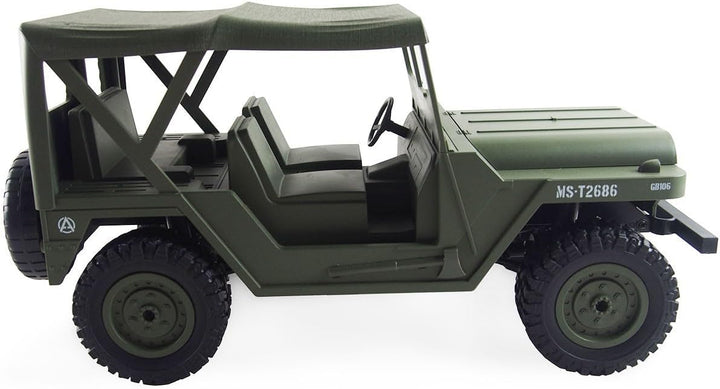 Amewi Unisex Jugend U.S. Militär Geländewagen 1:14 RC Modellauto Elektro Allradantrieb RTR 2,4 GHz,