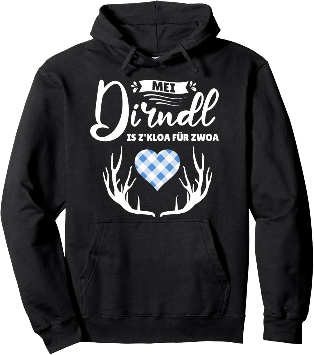 Schwangerschaft Mei Dirndl Is Z'Kloa Für Zwoa Bayrisch Baby Pullover Hoodie