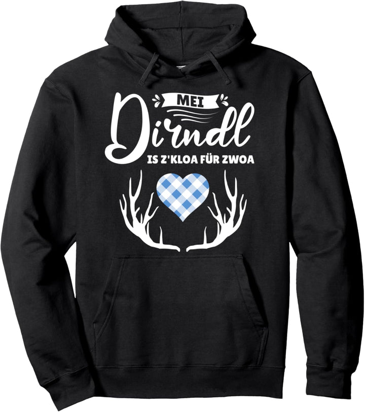 Schwangerschaft Mei Dirndl Is Z'Kloa Für Zwoa Bayrisch Baby Pullover Hoodie