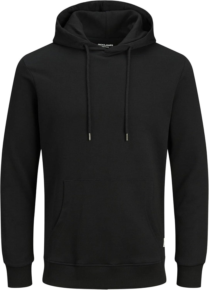 JACK & JONES Male Kapuzenpullover Plus Size Einfarbig Kapuzenpullover XXL Grosse Grössen Schwarz, XX