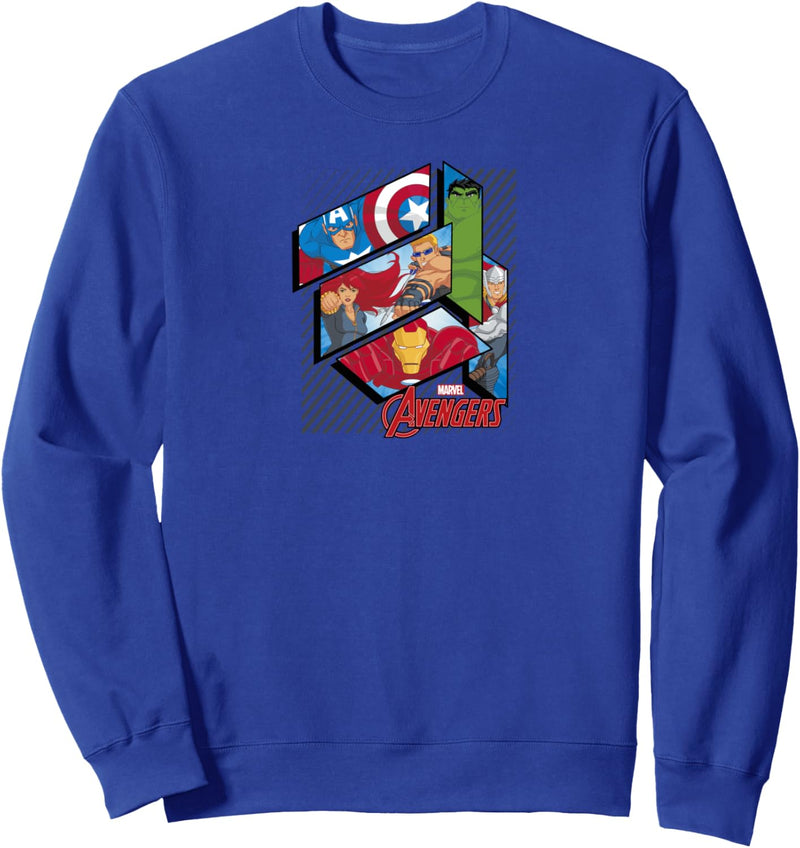 Marvel Assemble Avenger Face Panels Sweatshirt