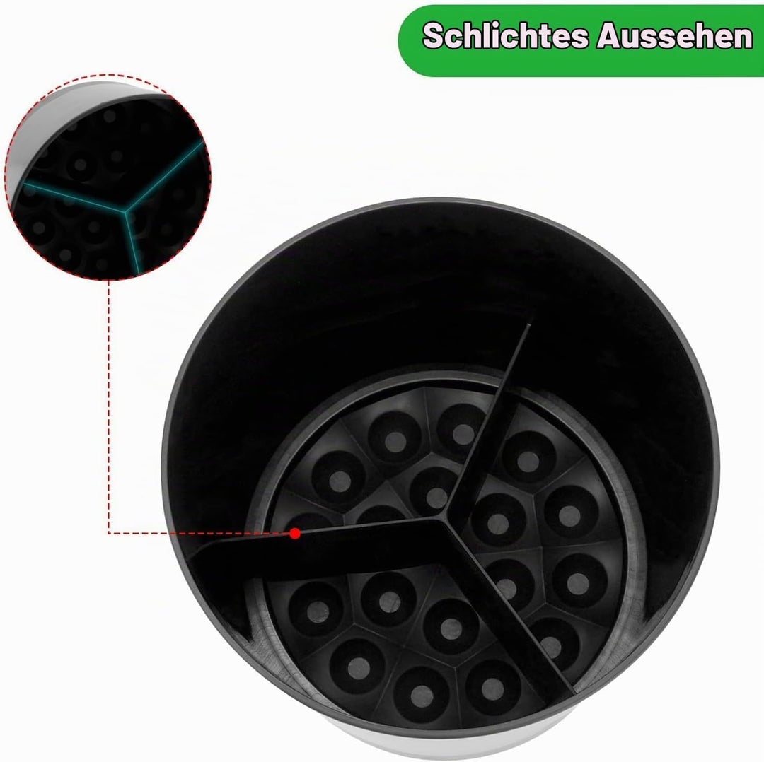 Cyrank Küchenutensilienhalter, Kochlöffelhalter, Utensilienhalter Küche, Besteckkorb, 360 ° drehbare