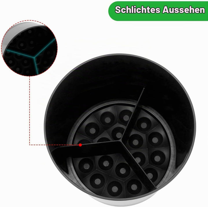 Cyrank Küchenutensilienhalter, Kochlöffelhalter, Utensilienhalter Küche, Besteckkorb, 360 ° drehbare