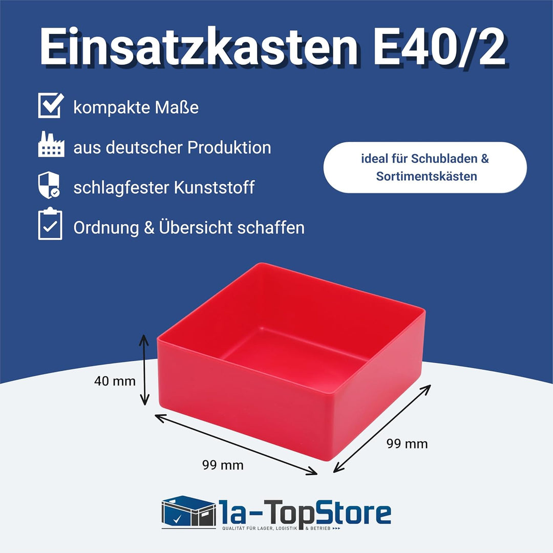 1a-TopStore 10 Stk. Einsatzkästen Einsatzboxen Schubladen-Einsatzkasten Sortierboxen, 32 Grössen, 5