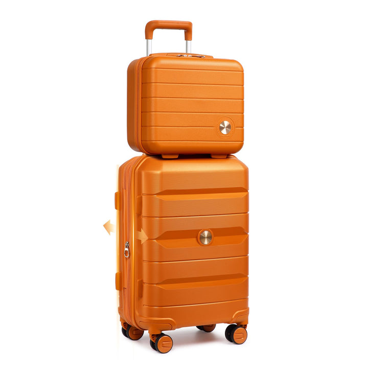 Sea choice Hartschalen Koffer Trolley Erweiterbar Kabinen Handgepäck 100% PP Leicht Reisekoffer mit