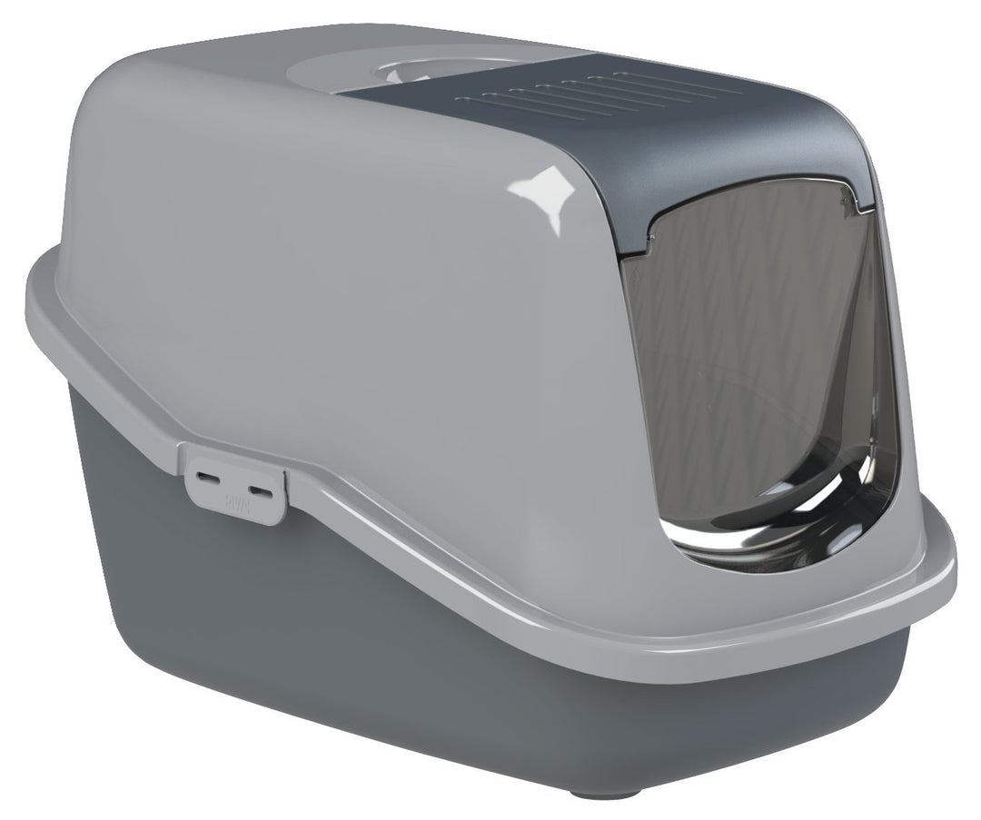 PeeWee EcoHouse Katzentoilette, Anthrazit / Hellgrau