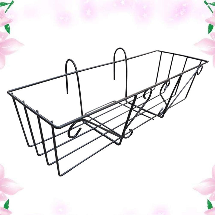 1 Pc Hängen Korb Balkon Geländer Pflanzer Container Geländer Regal Blumentopf Halterung Metall Blume