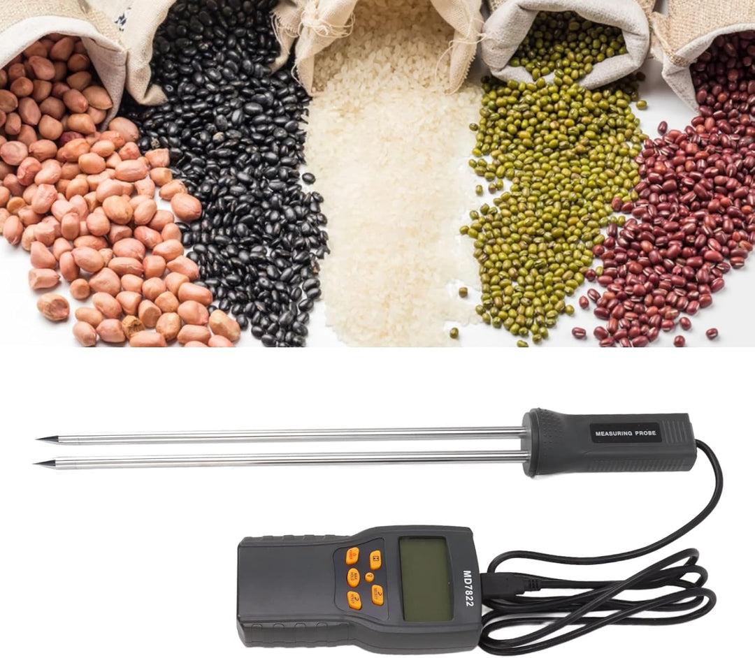 Okuyonic Feuchtigkeitsmesser, klares LCD-Display, fehlerfreier Feuchtigkeitsmesser für Lebensmittel,