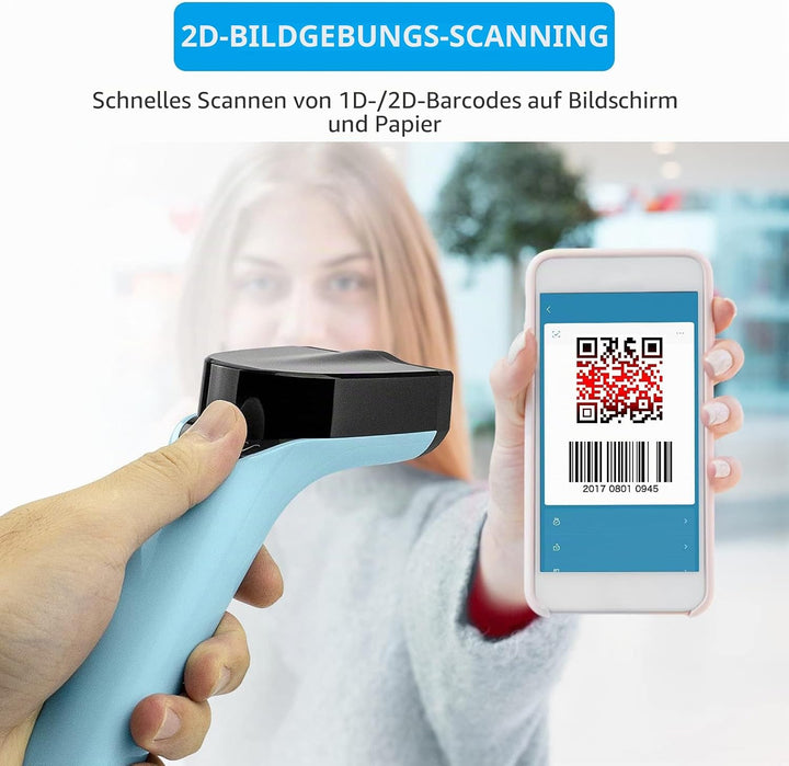 NETUM DS7100 2D QR Barcode Scanner Handheld Automatischer Barcode-Leser/Imager (QR, PDF417, GS1-Date