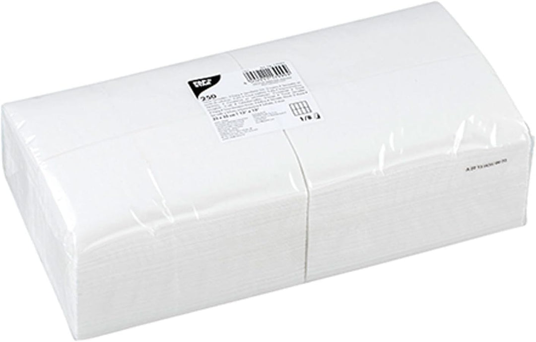 Papstar 17999 Servietten 4x250, 2-lagig 1/8-Falz 33 cm x 33 cm weiss