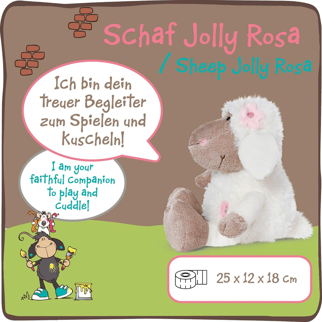 NICI Kuscheltier Schaf Jolly Rosa stehend 25 cm I Plüschtier für Mädchen, Jungen & Babys I Flauschig