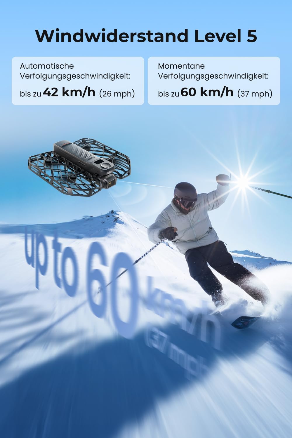 HOVERAir X1 PRO Drohne mit Kamera 4K, Faltbar Action Cam mit über 15 vollautomatischen Flugmodi, 42