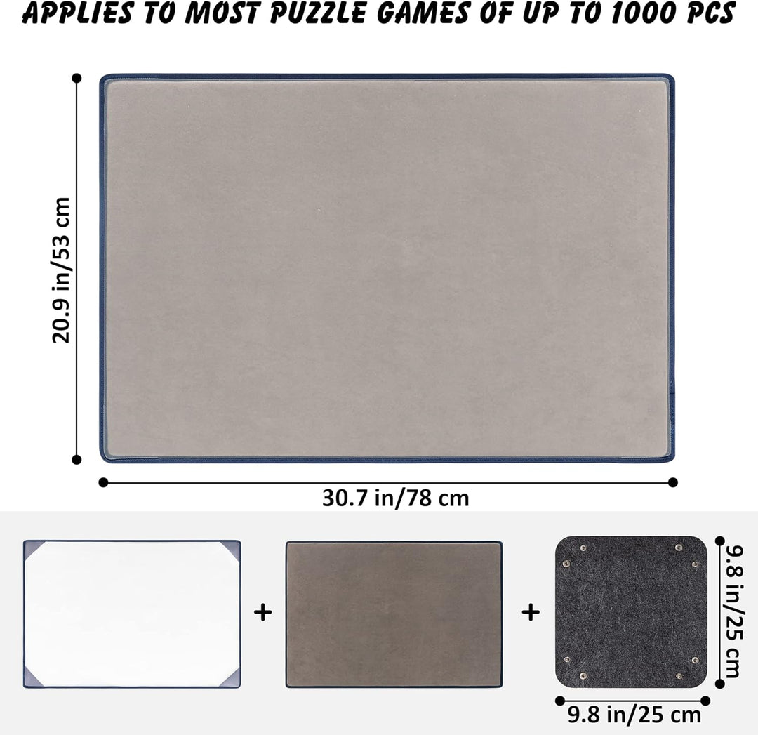 Tektalk Puzzle Board mit 6 Sortierschalen, tragbare Puzzlematte mit transparenter wasserdichter & st