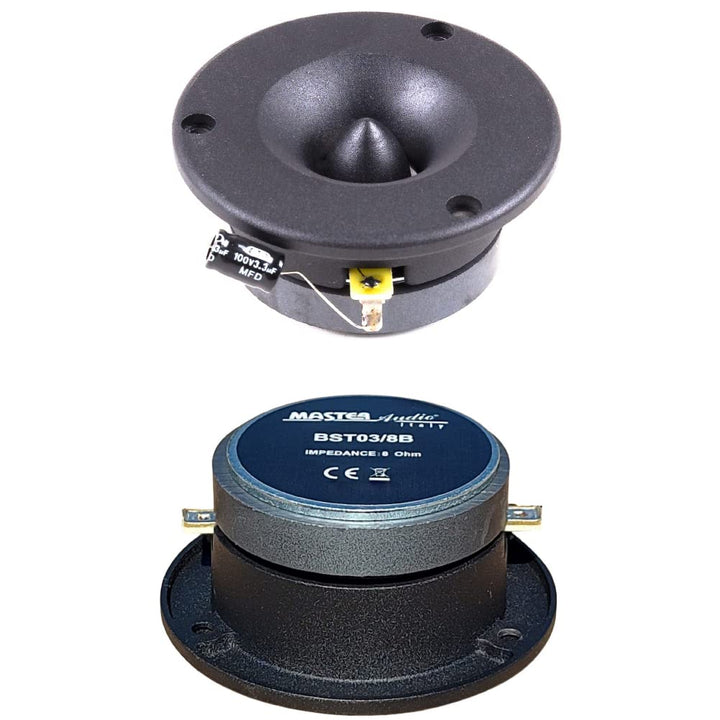 MASTER AUDIO 2 HOCHTÖNER BST03/8B schwarz 175 watt rms 350 Watt max 9,7 cm Durchmesser und 105 db 8