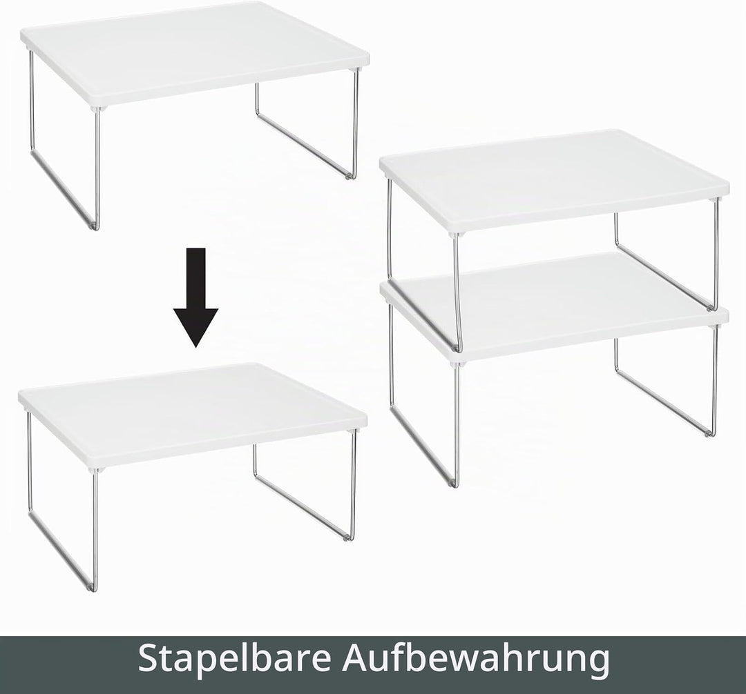 mDesign 4er-Set Regaleinsatz für Kleidung – Ablage aus Metall und Kunststoff für mehr Stauraum im Kl