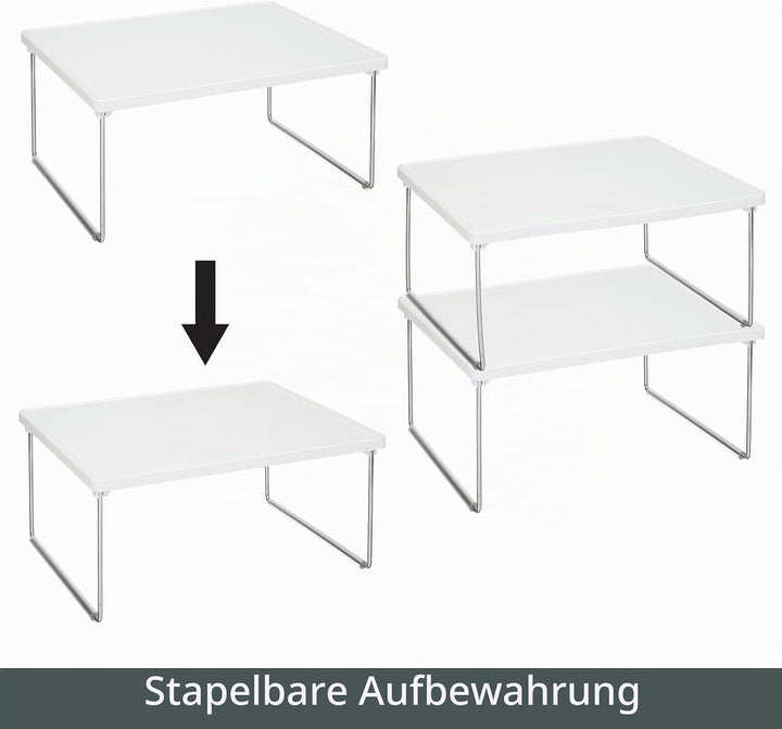 mDesign 4er-Set Regaleinsatz für Kleidung – Ablage aus Metall und Kunststoff für mehr Stauraum im Kl