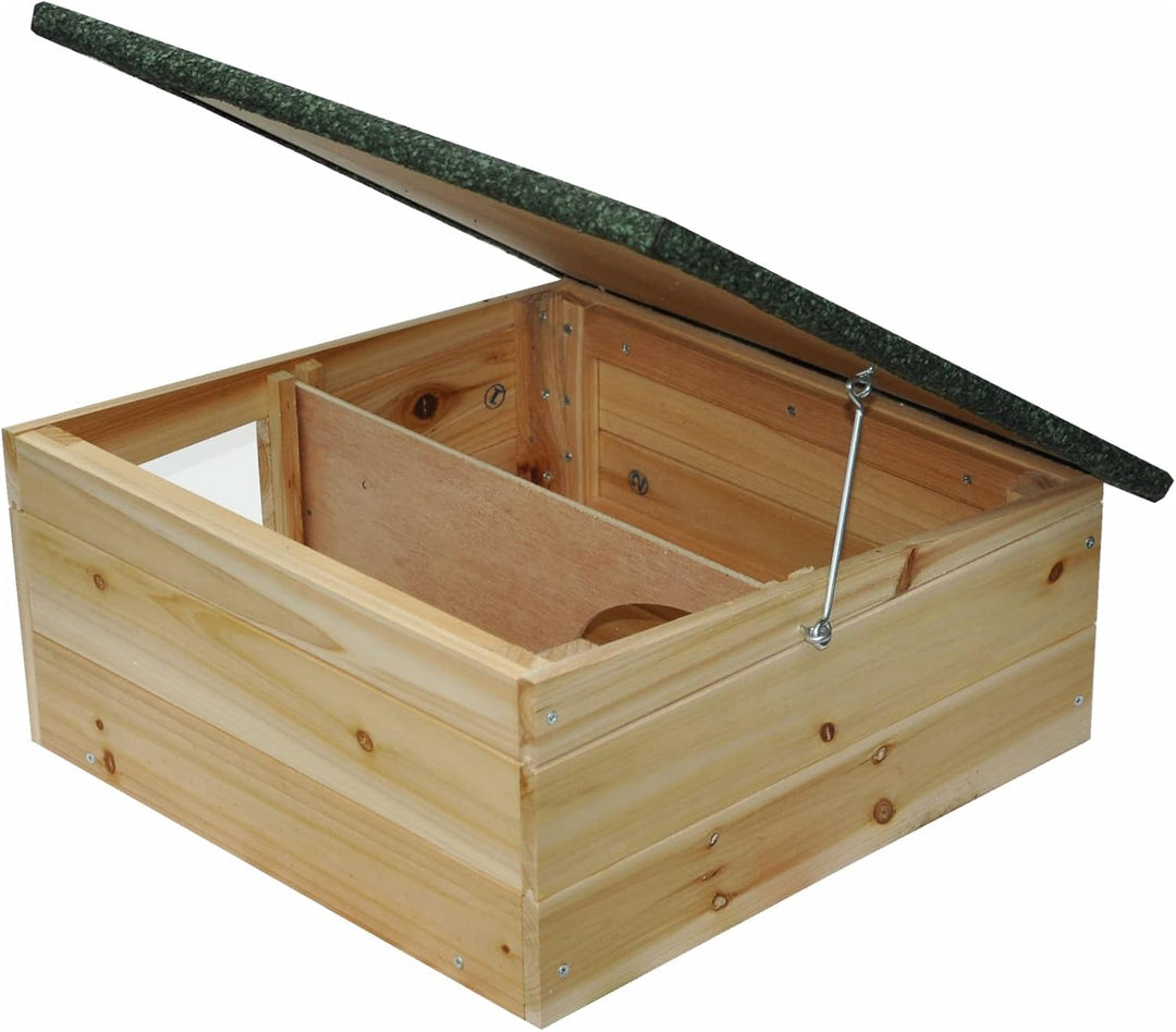 nanook Igelhaus Igelhütte Igelfutterhaus Überwinterung klappbares wetterfestes Dach - ca. 40 x 40 x