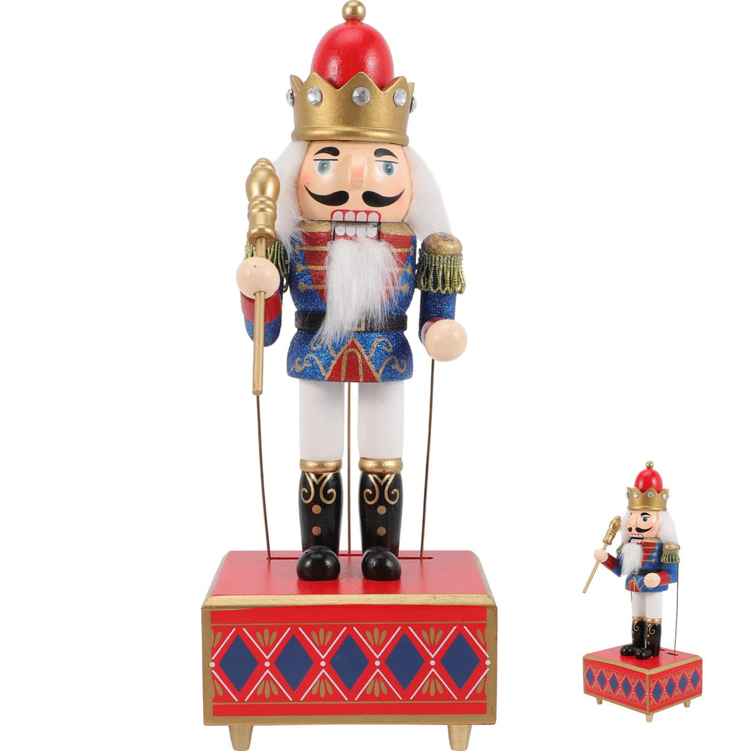 Cabilock Weihnachts Nussknacker Dekor Spieluhr Nussknacker Figur Handbemalt Ornament Für Wohnzimmer