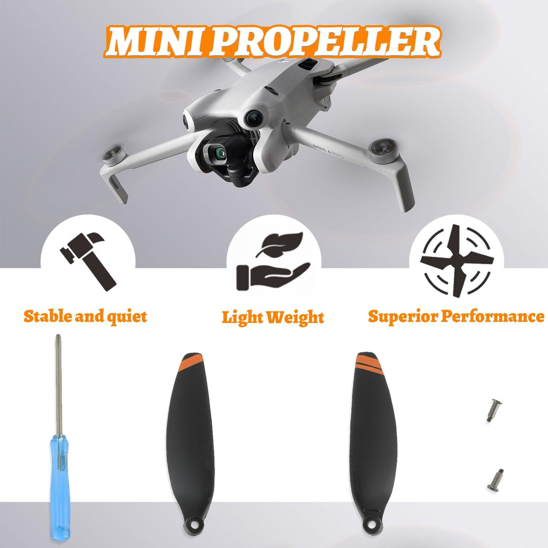24Pcs Propeller für DJI Mini 4K, Mini 2 SE/ 2/ SE, Drohnen Ersatzpropeller Luftschrauben Set mit Sch