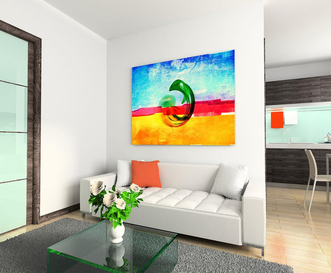 Paul Sinus Art 60x80cm Abstrakt036_Leinwandbild Sinfonie der Freude Abstrakte Kunst Kunstdruck auf L