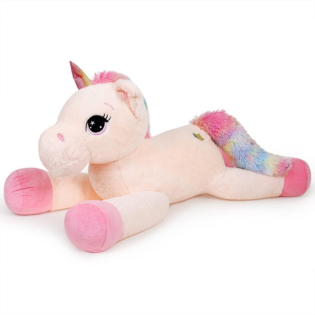 Yeqivo Riesen Einhorn Spielzeug Plüsch Grosses Regenbogen Lila Einhorn Kuscheltier Schöne Einhorn Ge