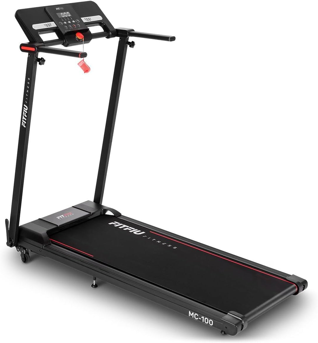 FITFIU Fitness MC-100 - Faltbares Laufband, Geschwindigkeit bis zu 10km/h, manuelle Steigung, Lauffl