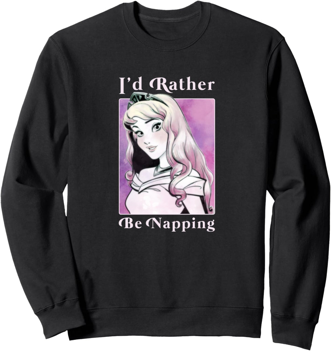 Disney Sleeping Beauty Aurora I'd Rather Be Napping Portrait Sweatshirt