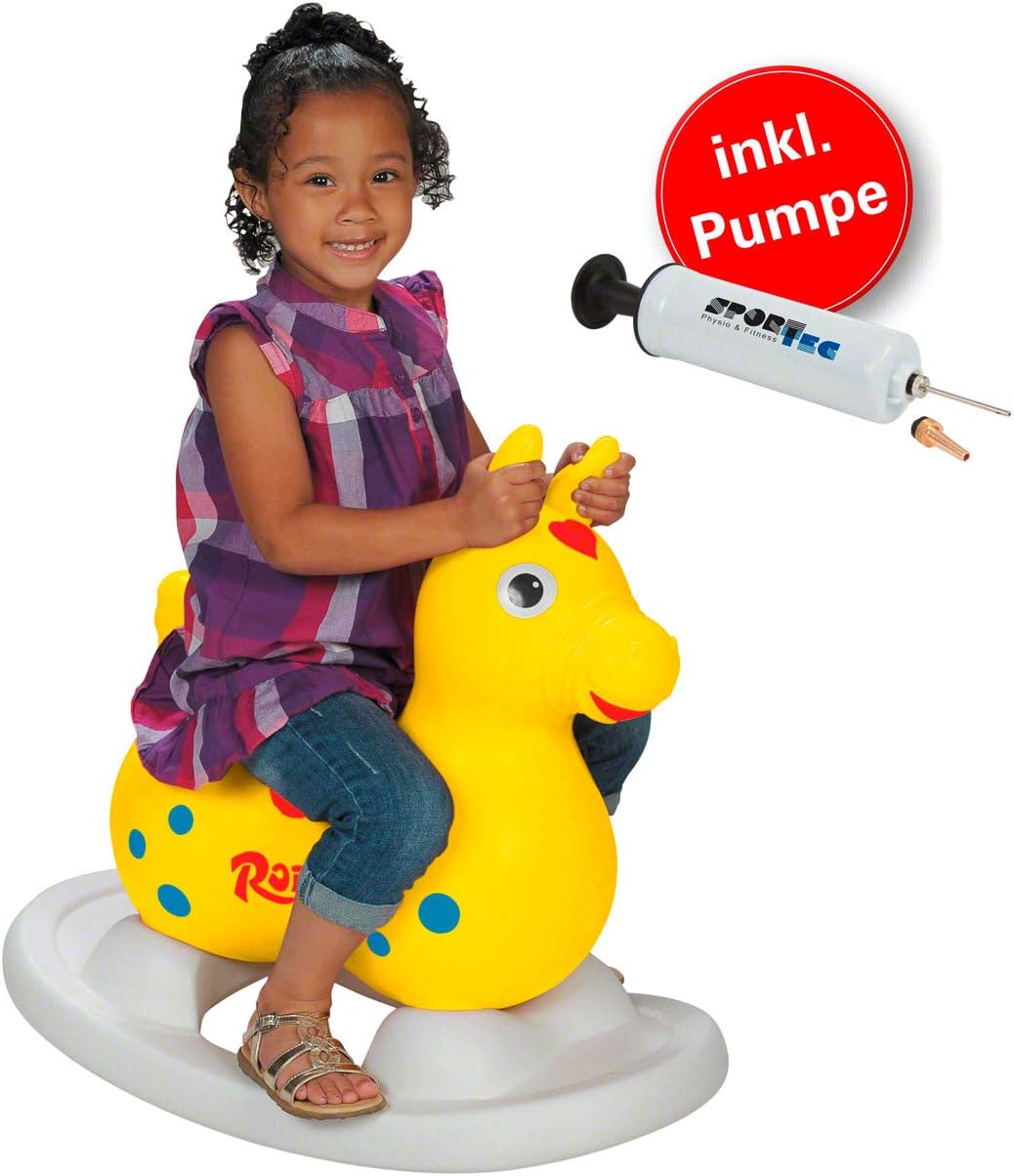 Sport-Tec Rock'n Rody mit Kufe, inkl. Pumpe Gelb, Gelb