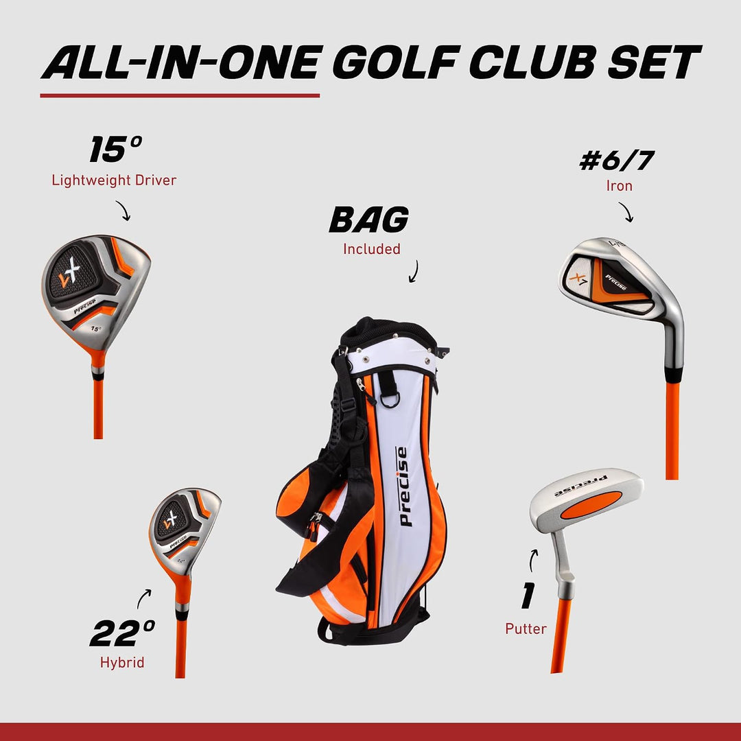 Markantes Junior-Golfschläger-Set für Linkshänder im Alter von 3 bis 5 Jahren (Höhe 90 bis 90 cm), n