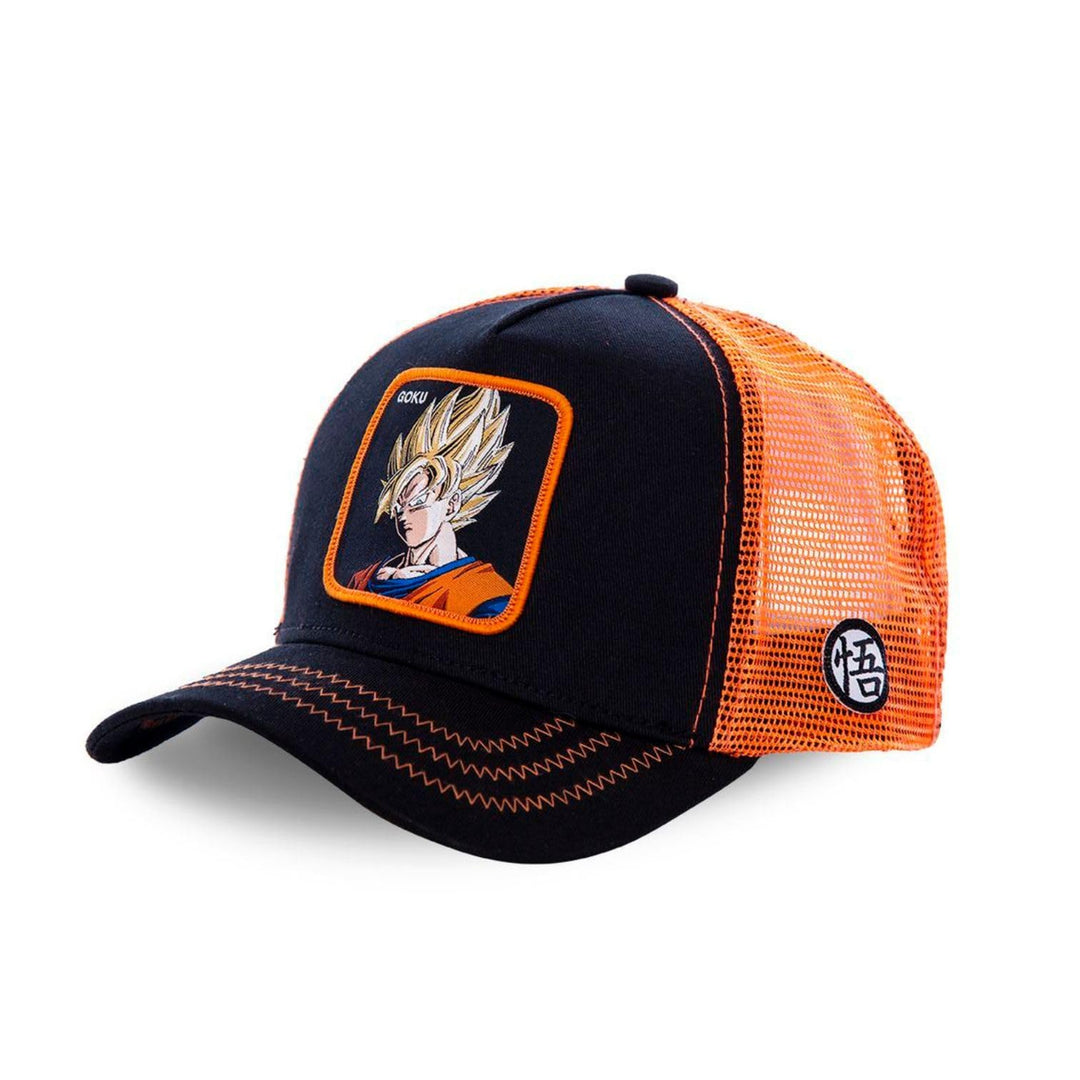 Tracker Kappe Herren Dragon Ball Z, Cap Herren, Goku Saiyajin, Langlebig, Schwarz, Einheitsgrösse
