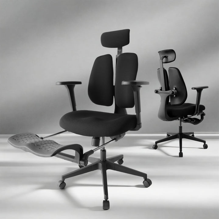 FLEX Ergonomischer Bürostuhl mit dynamisch geteilter Rückenlehne, 8 cm ultra-verdickter Sitz aus hoc
