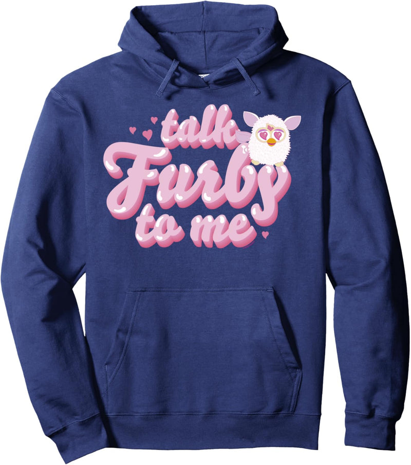 Furby Valentinstag Talk Furby To Me Cute Hearts Vintage Logo Pullover Hoodie