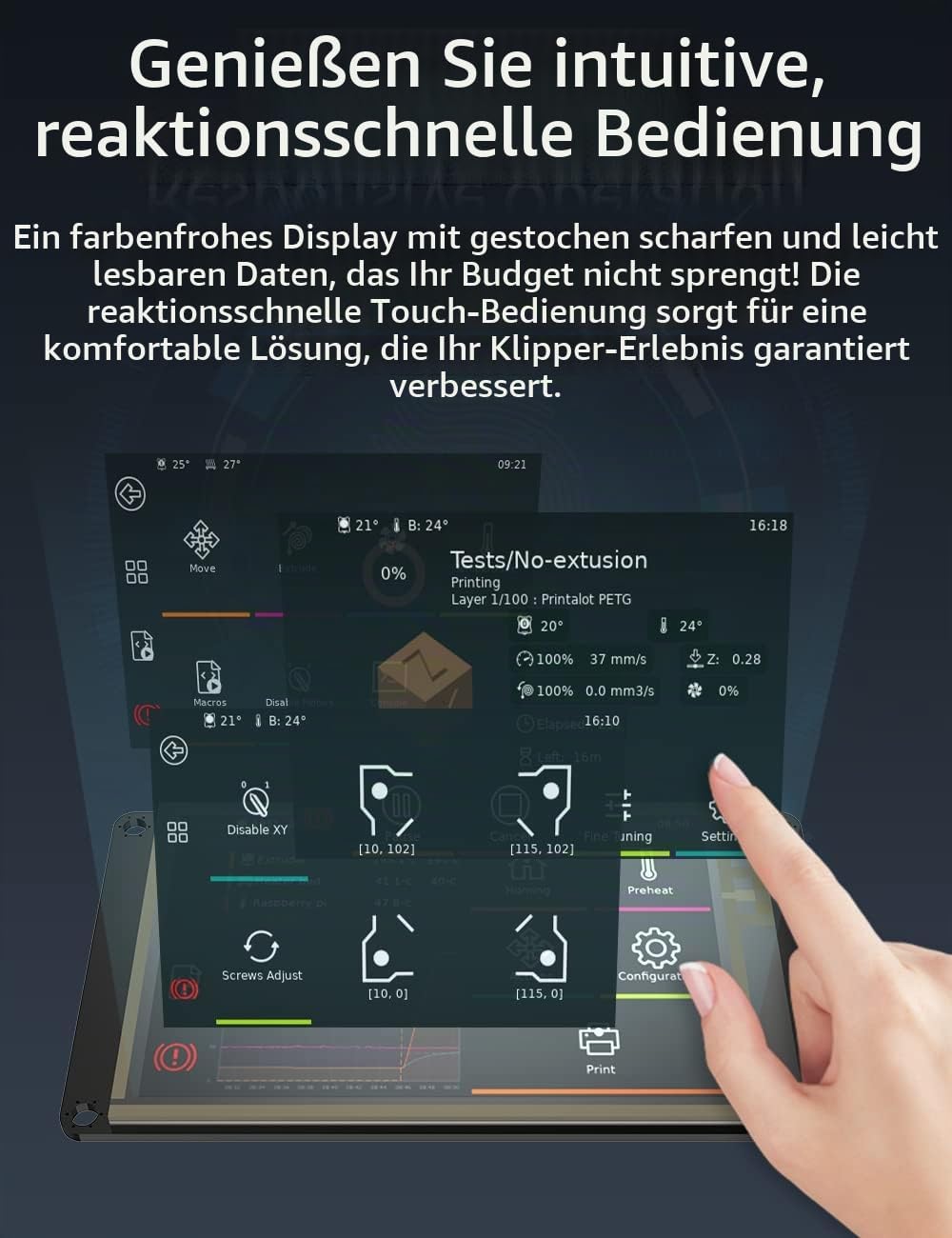 BIGTREETECH TFT35 SPI V2.1 Graphic Smart Display Kompatibel mit BTT Manta M8P/M4P/M5P, Manta E3EZ St