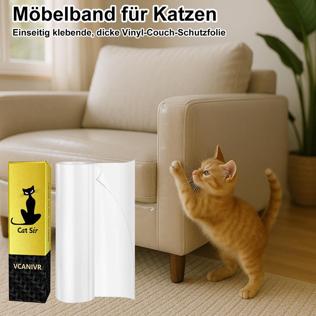Kratzschutz Katze Tape 40cm x 3m Selbstklebend Kratzfolie Katzen Transparent Kratzfestes Sofa kratzm