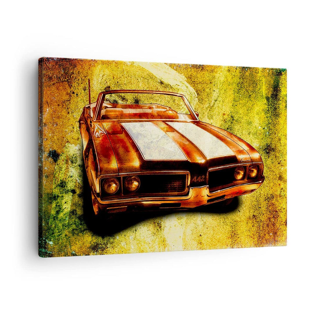 Bilder auf Leinwand Auto Geschwindigkeit Cabriolet Leinwandbild 70x50cm Wandbilder Dekoration Wohnzi