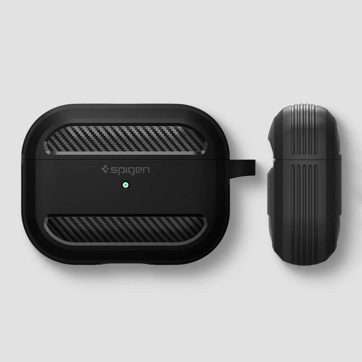 Spigen Rugged Armor Entwickelt für Apple Airpods Pro Hülle Case (2019) - Mattschwarz, Mattschwarz