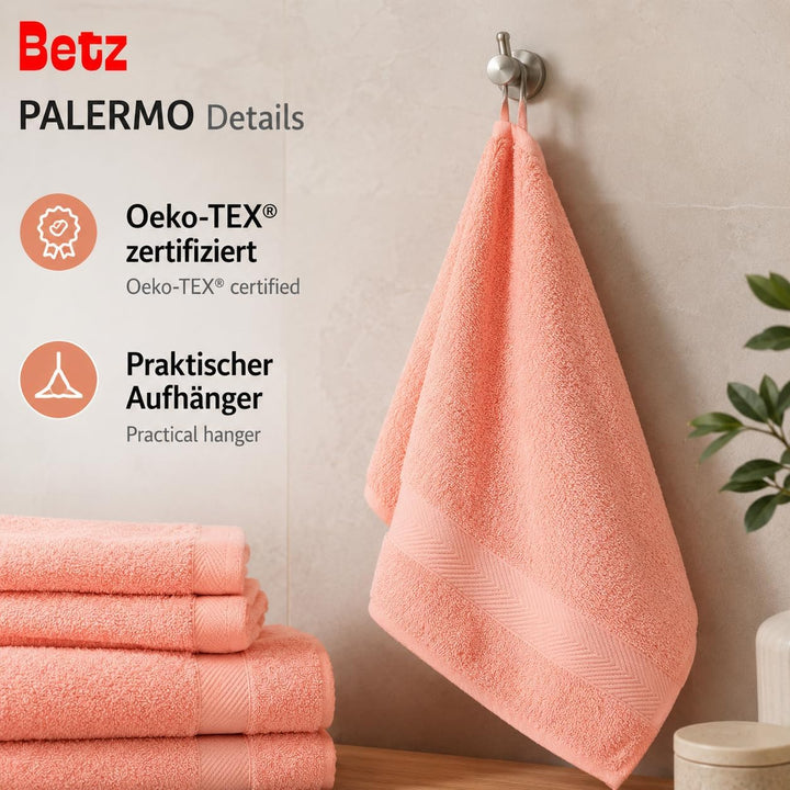Betz 12-TLG. Handtuch-Set Palermo 100% Baumwolle 2 Liegetücher 4 Handtücher 2 Gästetücher 2 Seiftüch